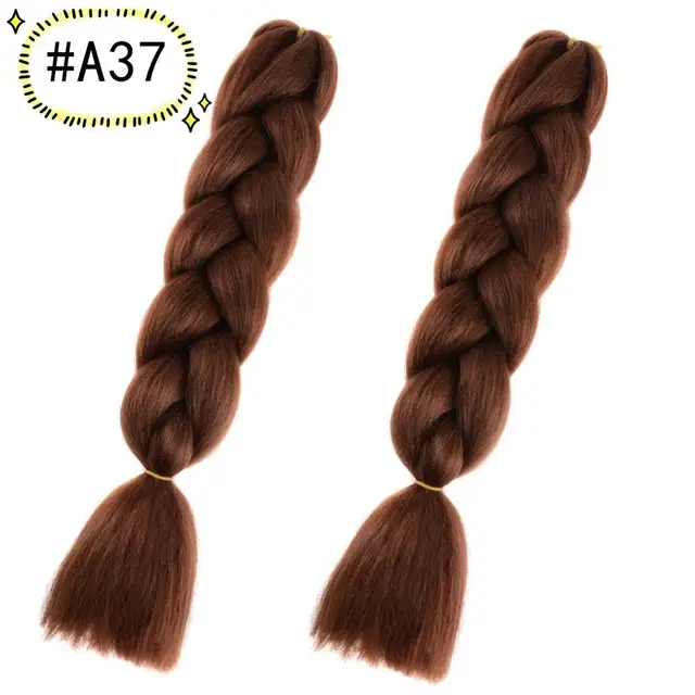 Jumbo Braiding Hair Extensions Kanekalon Braiding Hair 24 Inch Ombre Multiple Tone Colored Synthetic Hair for Women A37