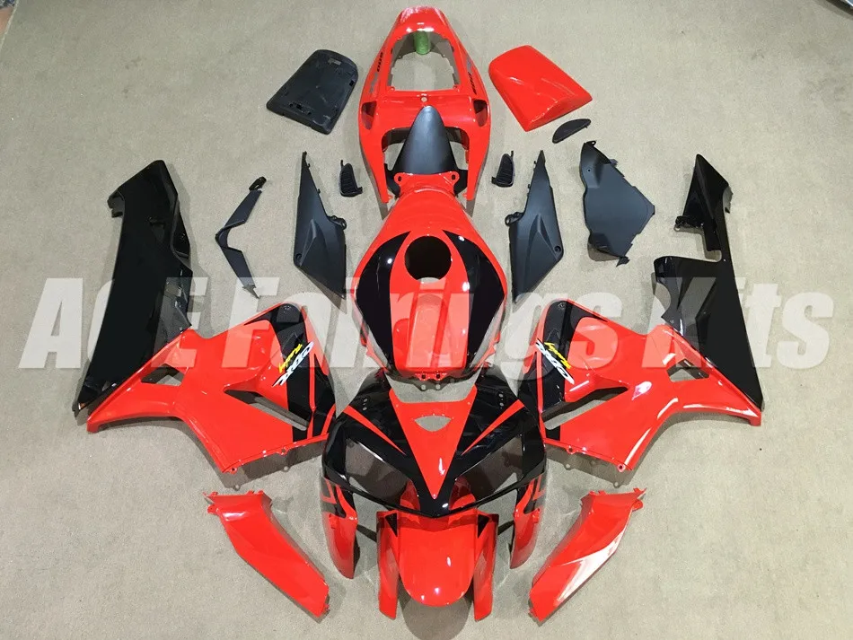 

Top (Injection molding) New ABS Motorcycle Full Fairing Kit Fit For Honda CBR600RR F5 2005 2006 Fairings set red black color