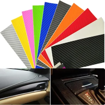 

20cmX152cm Waterproof DIY Car Sticker Car Styling 4D Thicken Car Carbon Fiber Vinyl Wrapping Film Car Accessories Decals