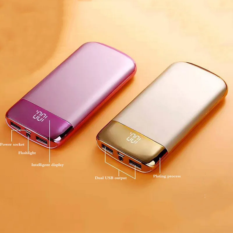 Для Xiaomi iphone XS Note 8 10000mAh Внешняя батарея Pover Bank 2 USB светодиодный внешний аккумулятор портативное зарядное устройство для мобильного телефона