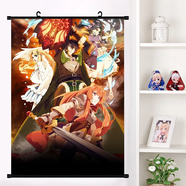 Аниме Tate no Yuusha коригари Naofumi Iwatani Raphtalia настенный плакат Otaku домашний Декор
