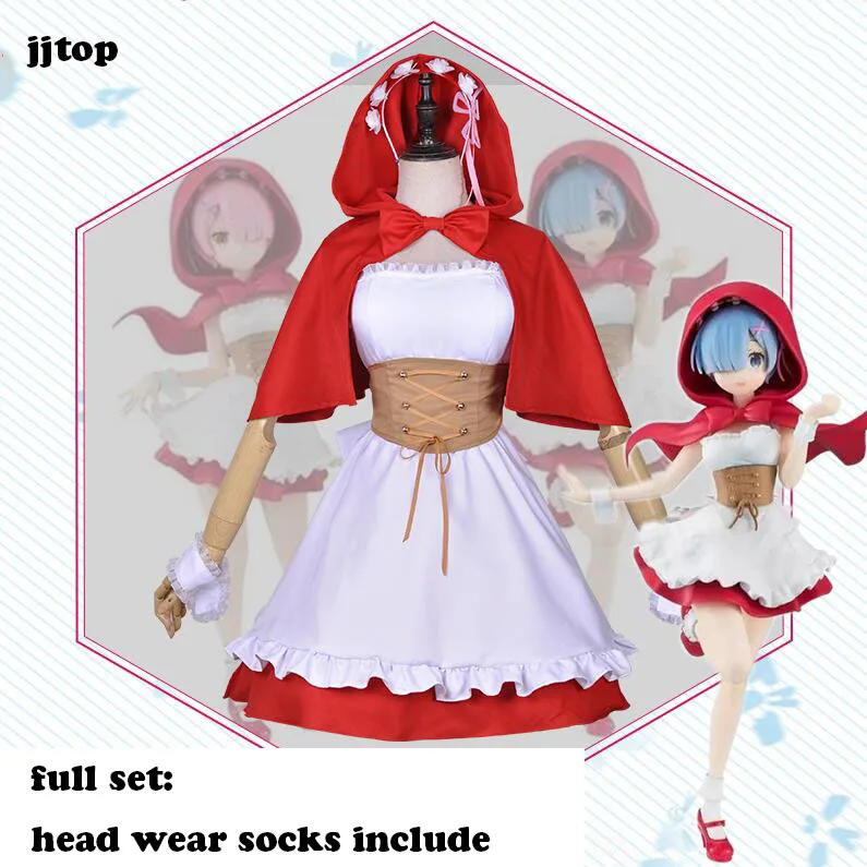Anime Ram Rem Red Riding Hood Ver Re Zero Kara Hajimeru Isekai Seikatsu