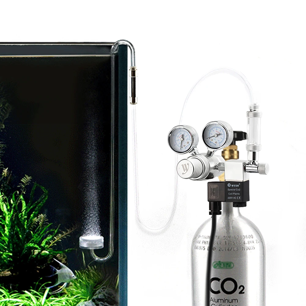 

Aquarium Co2 Regulator For Co2 Generator Co2 Pressure Regulator With Double Pressure Gauge Bubble Counter Aquarium Supplies
