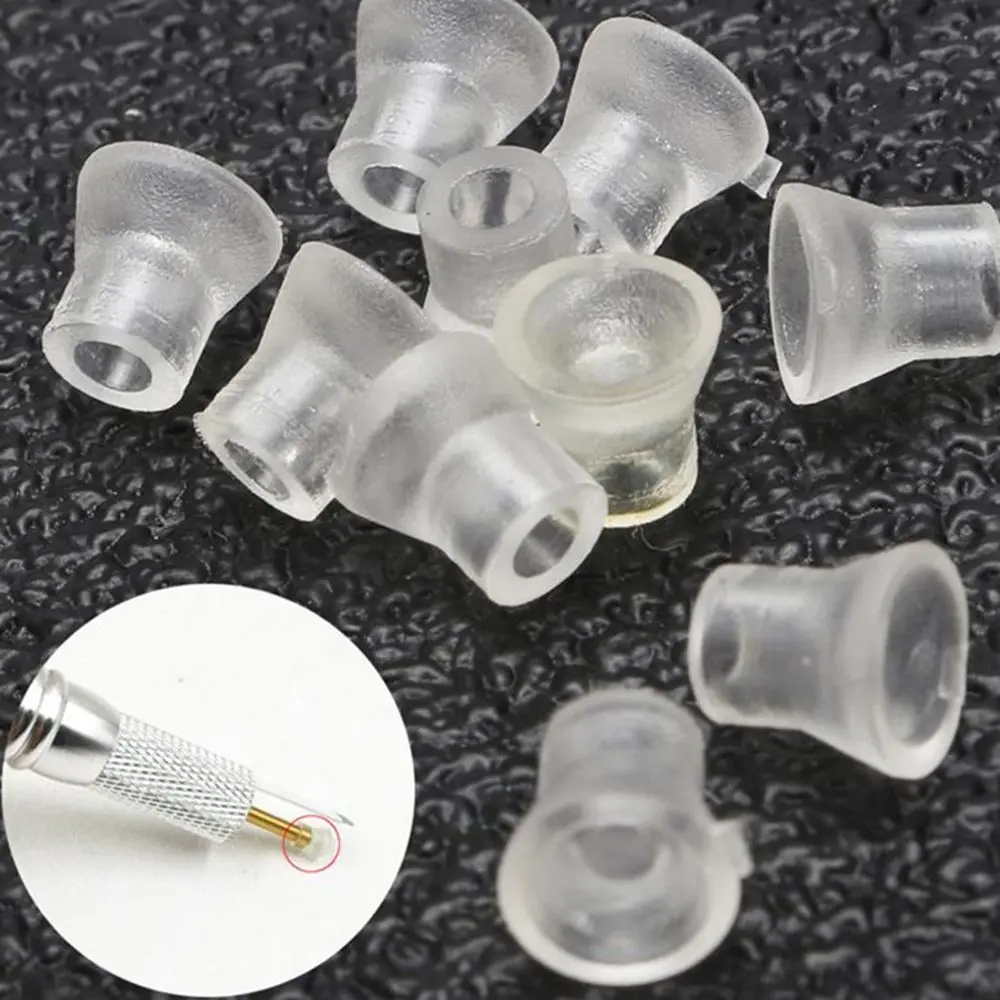 

10pcs Microblading Silicone Cap Plastic Tips Rubber Perfect Wires Silicon Tips For Manual Fasionable Tattoo Pen Accessories