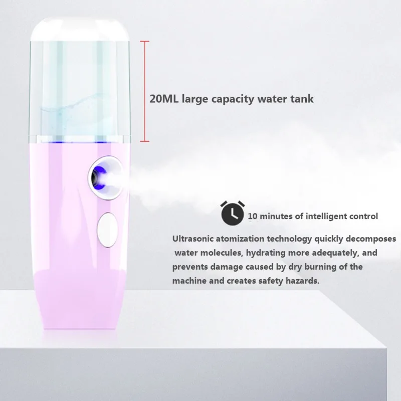 Moisturizing Nano Spray Humidifier Face Skin Care Tool Handheld Usb Charging Face Steamer For Beauty Keeping Care