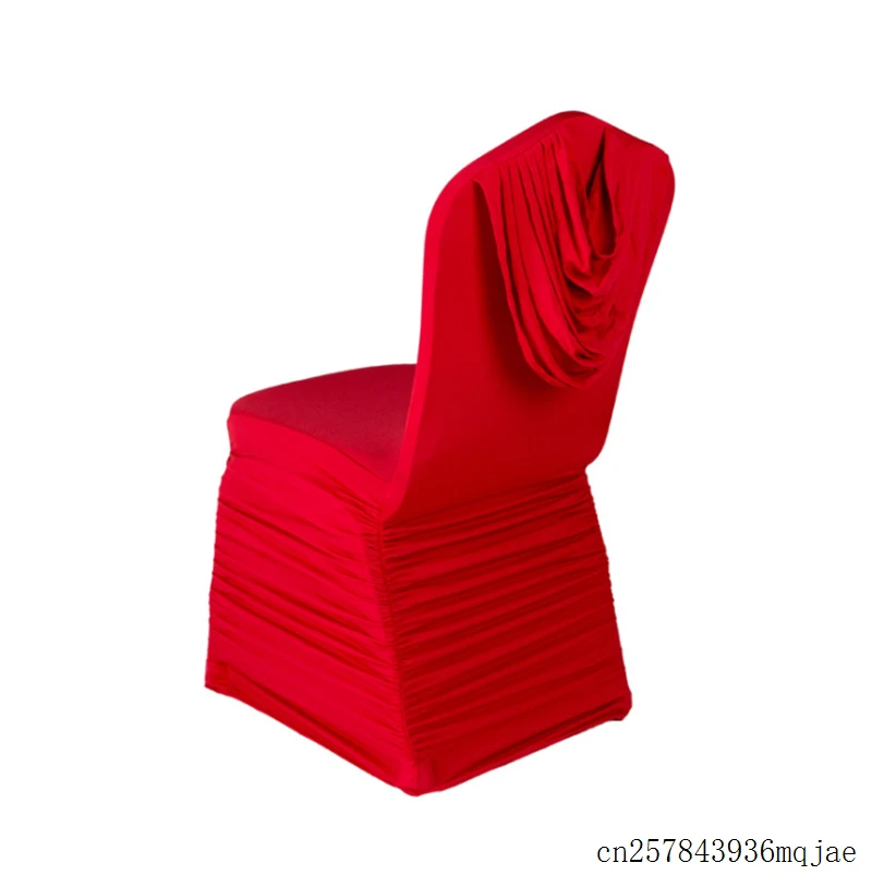 20 шт. свадебные чехлы для стульев стрейч Ruched Seat домашний текстиль полиэстер спандекс чехлы на стулья для свадьбы Банкет Ресторан Декор