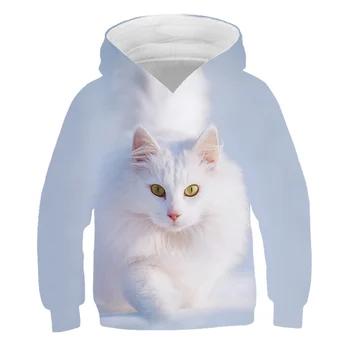 

3D baby boys clothes Hoodies for Girls Hello Cat Mouse Sweatshirt autumn casual Harajuku Kawaii Long sleeve cool street Tops