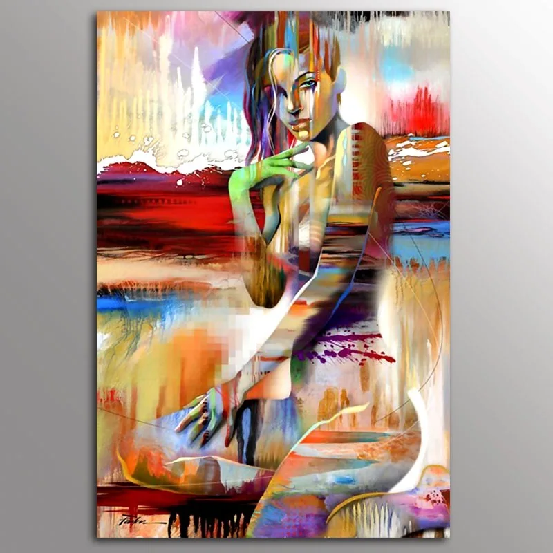 Современная Абстрактная настенная живопись на холсте, африканские женщины, плакаты и принты, настенные картины для дома, гостиной, сексуальное боди-арт