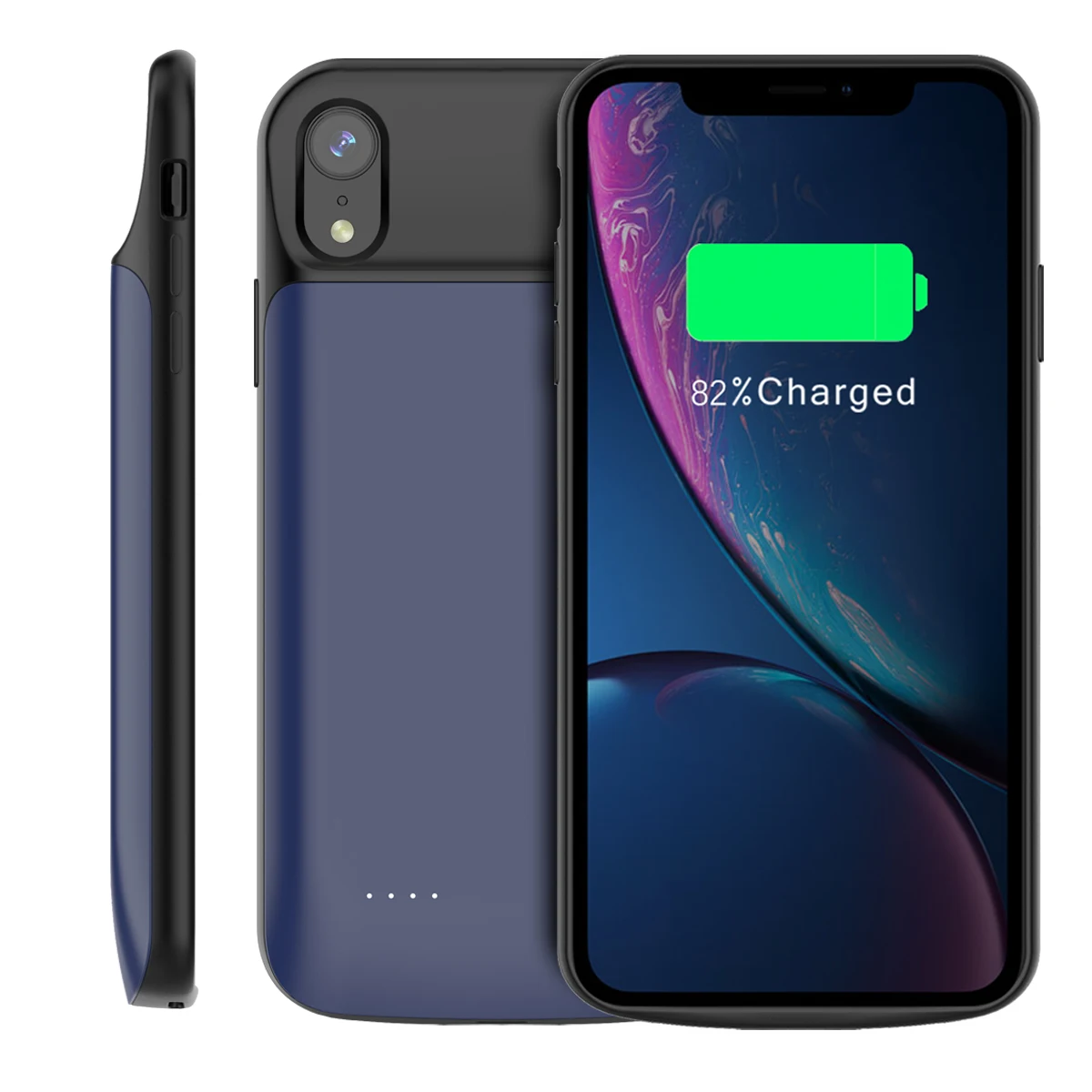 Чехол для зарядного устройства для iPhone Xr, чехол для аккумулятора с аудио 6000 мАч, внешний аккумулятор, чехол для зарядки s, внешний резервный внешний аккумулятор, чехол - Цвет: Blues