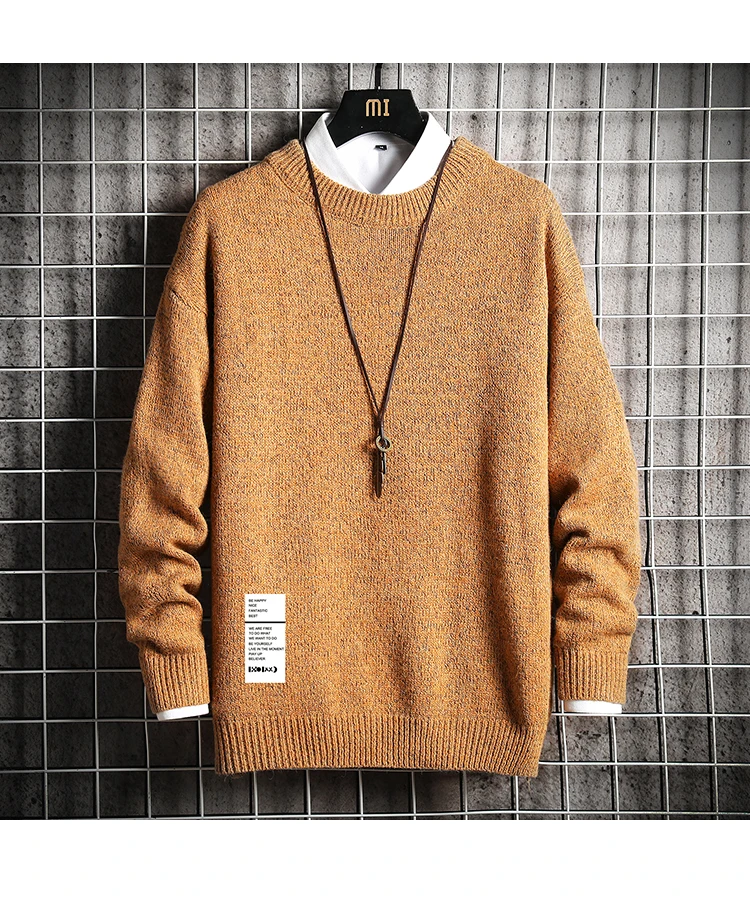 2021 Autumn And Winter New Plus Velvet Thickening Men's Large Size Sweater Slim Casual Men's High-Quality Knit Sweater Sweater men's hooded sweaters