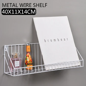 

1pc Bracket Metal Wire Floating Shelves Rack Industrial Wall Mounted Shelf Unit Display Sundries Room Organizer Storage Racks
