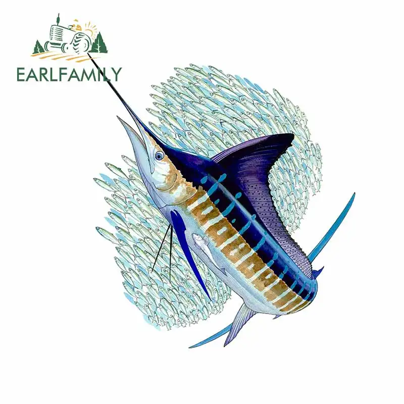 EARLFAMILY 13cm x 11.8cm For Swordfish Personality Car Sticker Funny