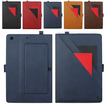 

Patchwork Leather Flip Stand Cover For iPad 10.2 inch 2019 Auto Sleep Wake Smart Cover For iPad 7th Gen 10.2" A2197 A2198 A2200
