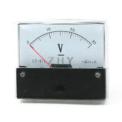 

CZ-670 DC 0-30V Volt Analogue Needle Panel Meter Voltmeter