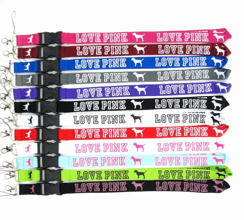 100PCS LOVE PINK Phone Lanyard Factory Direct