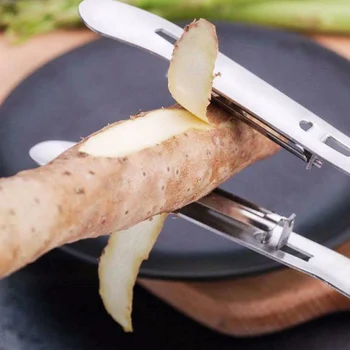 

Double-Sided Stainless Steel Vegetable Peeler Easy to Use and Clean Compact Portable LB88