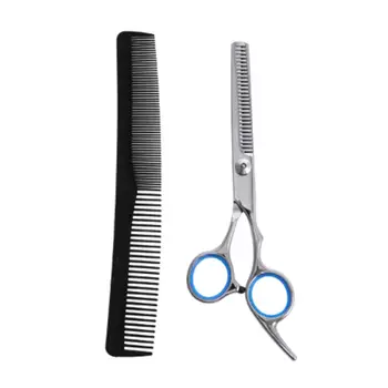 

2Pcs Hair Cutting Thinning Scissor Shear Comb Salon Haircut Trimming Tool Professional Hairdressing Set Styling Tool