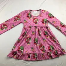 Рождественская одежда для малышей; осеннее платье для девочек с длинными рукавами; Модный дизайн