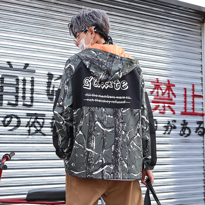 90% OFF harajuku men jacket hip hop hooded jacket unisex Japanese coat clothing for couples trench coat women streetwear clothes fashion