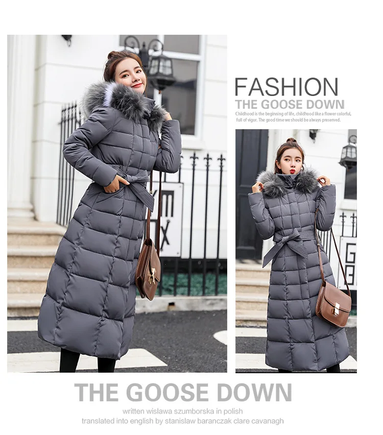 X-long Новое поступление Модная тонкая женская зимняя куртка с хлопковой подкладкой теплое плотное Женское пальто длинные пальто парка женские куртки