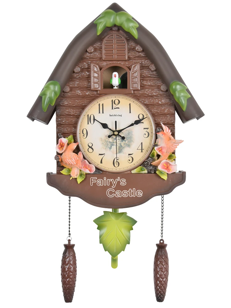 

Large Cuckoo Wall Clock Striking Children's Pendulum Clock Wall Watch Mechanism Silent Shabby Chic Horloge Murale Decor SC291