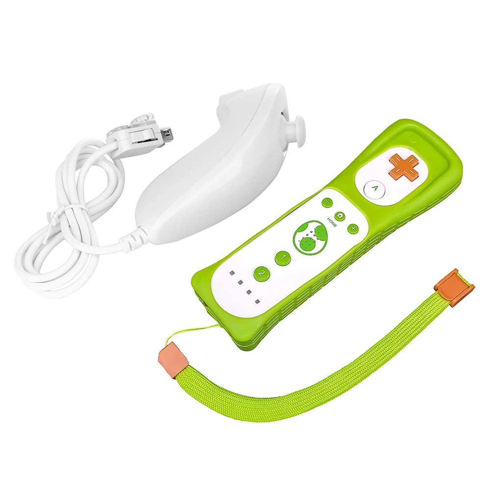 2 in 1 for Nintend Wii Nunchuck Built-in Motion Plus Wireless Remote Gamepad Controller Bluetooth-compatible with Silicone Case - ANKUX Tech Co., Ltd