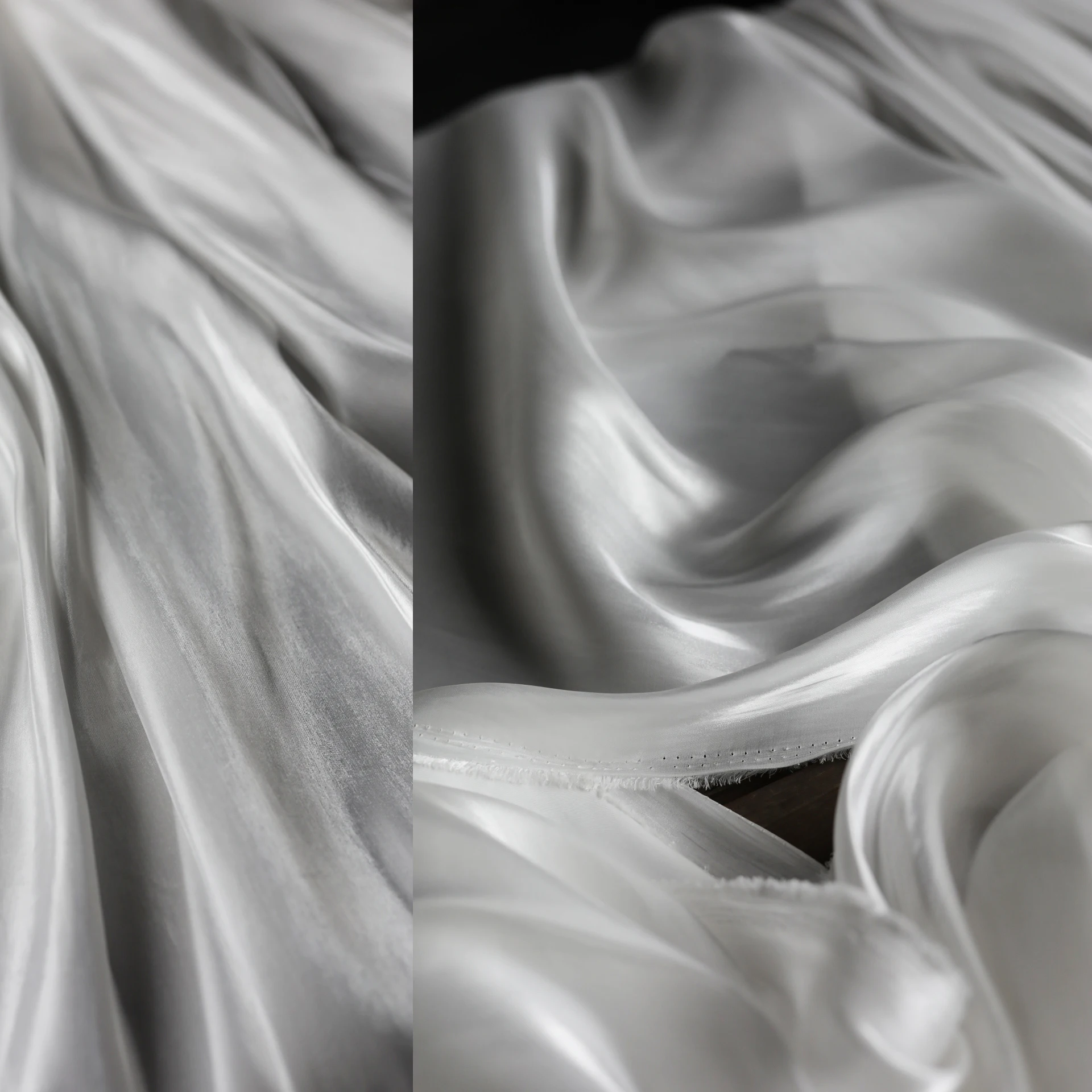 Блестящая Хрустальная шелковая ткань тонкая драпировка Белый Тюль Ткань для рубашки, платья