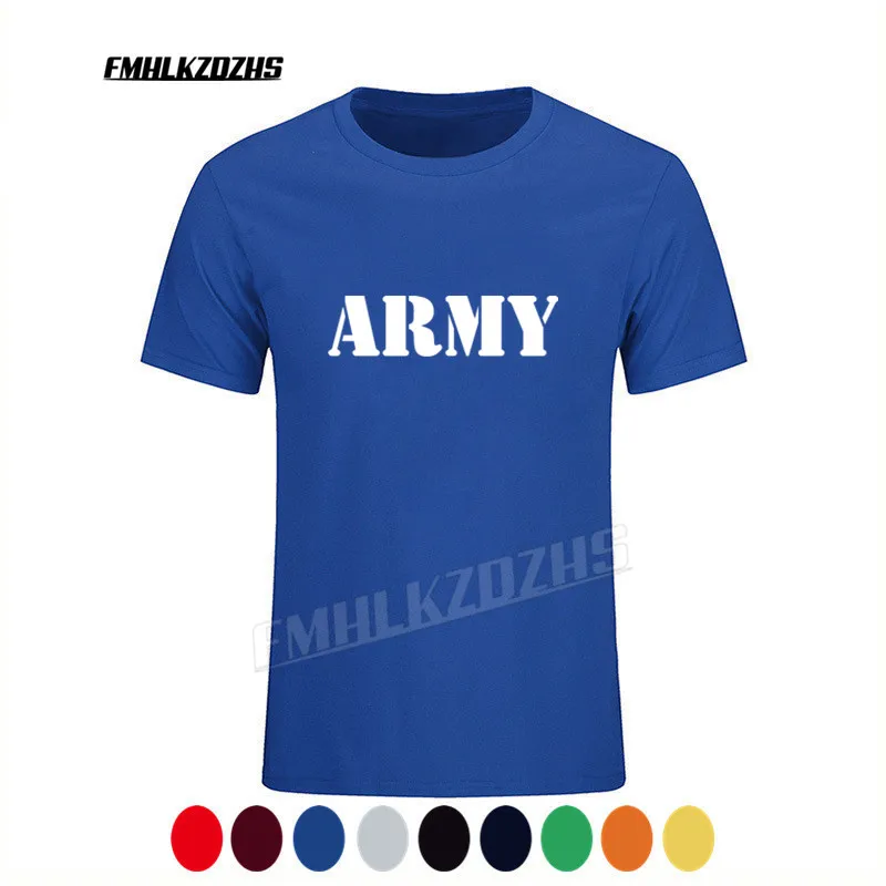 2021 Print Letters Men T-Shirt 100% Cotton Shirts Us Army Navy Air Force Marines Military Tee Shirt H96 | Мужская одежда