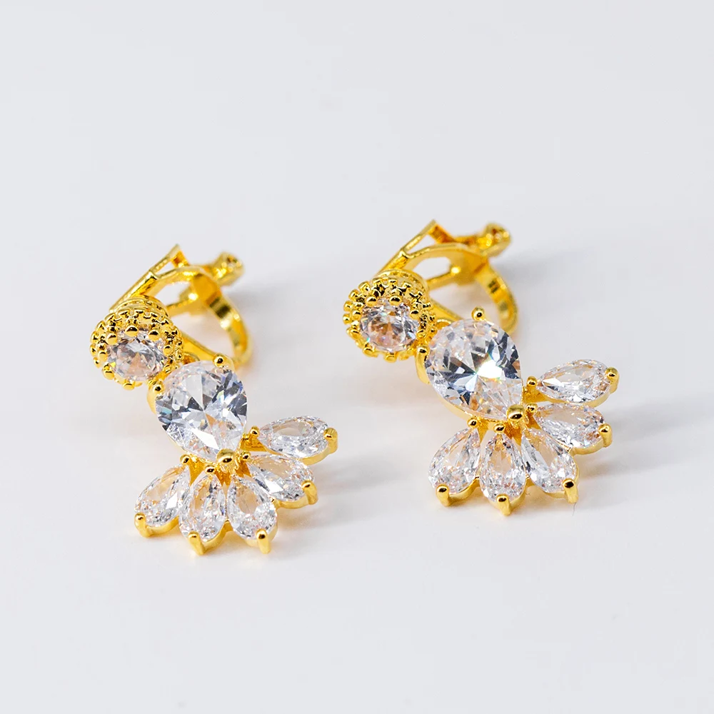 Прозрачные висячие серьги Marquise из циркона, ювелирные изделия для женщин, модные дизайнерские серьги-клипсы с кубическим цирконием, подарки