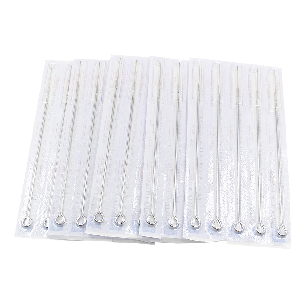 EMALLA 50PCS 1014RL Premium Tattoo Needles Round Liner microblading Sterilized Stainless Steel For Tattoo Needle Supplies