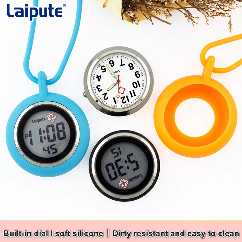 Nurse watch electronic digital medical cute environmentally friendly silicone sling hanging neck fashion pocket watch female