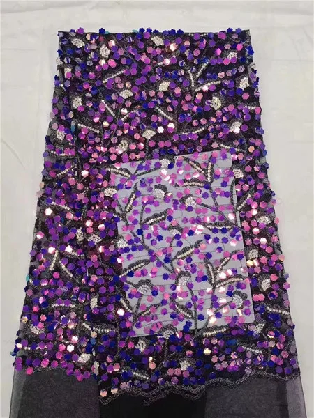 2019 последняя африканская кружевная ткань вышивка нигерийская 3d блестки ткань.