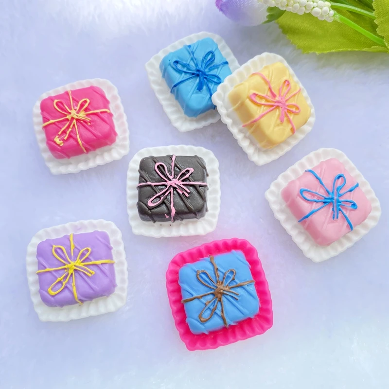 7 шт./лот милые ручная роспись мини кондитерские изделия с плоской задней