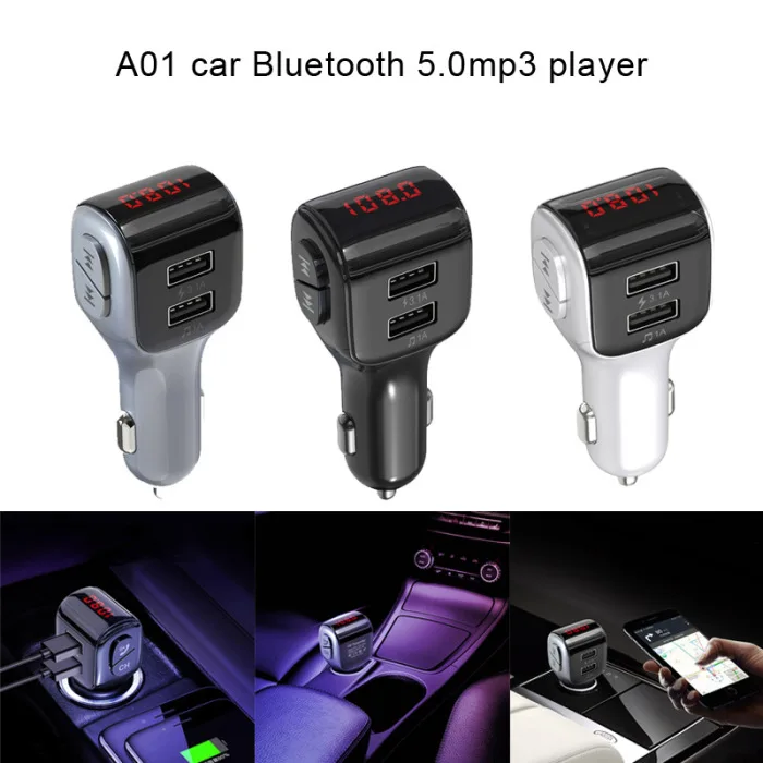 Bluetooth 5,0 fm-передатчик автомобильный модулятор беспроводной двойной USB зарядное устройство MP3-плеер DQ-Drop