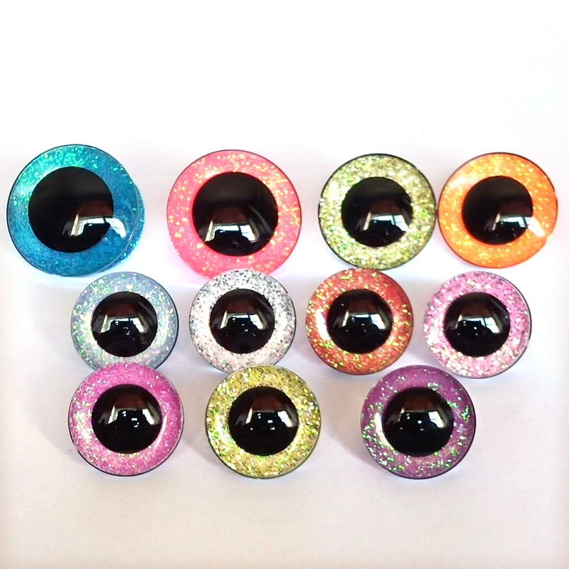 20pcs 3D Safety Glitter Toy Eyes For DIY Plush Toys