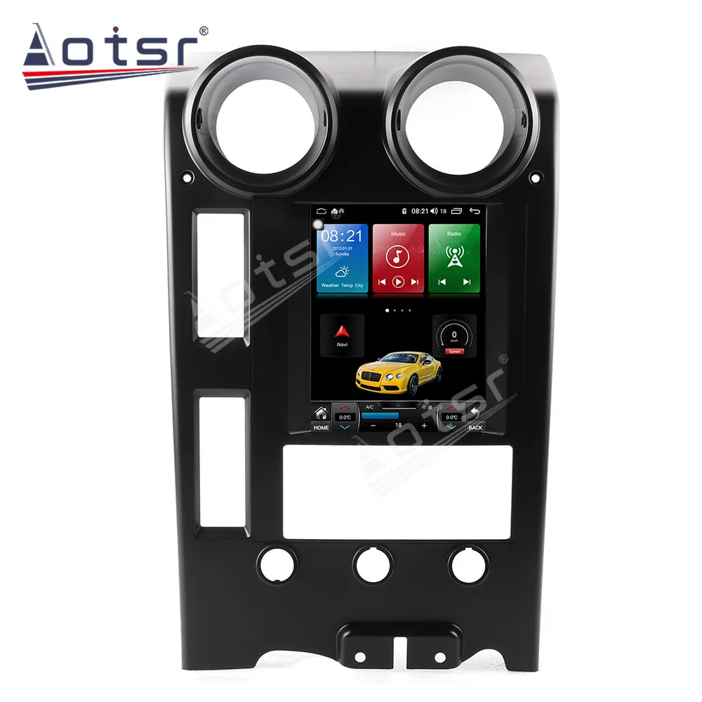 Автомобильный радиоприемник AOTSR Tesla Style Android 10 для Hummer H2 2002 2009 GPS навигация IPS