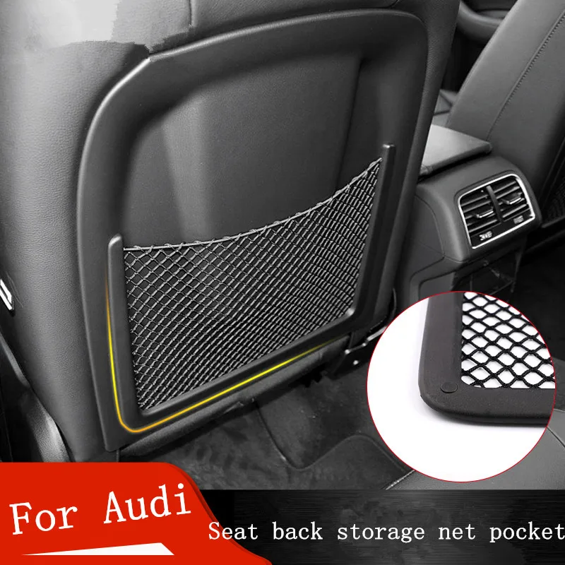 for Audi A3 A4 A4L A5 A6 A7 Q3 Q5 Original car upgrade rear seat net pocket rear backrest storage storage multifunctional