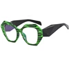 Polygon Leopard Reading Glasses Women Anti Radiation Blue Light Blocking Lens Readers Eyeglasses For Sight 0 to +6.0 Presbyopia 4