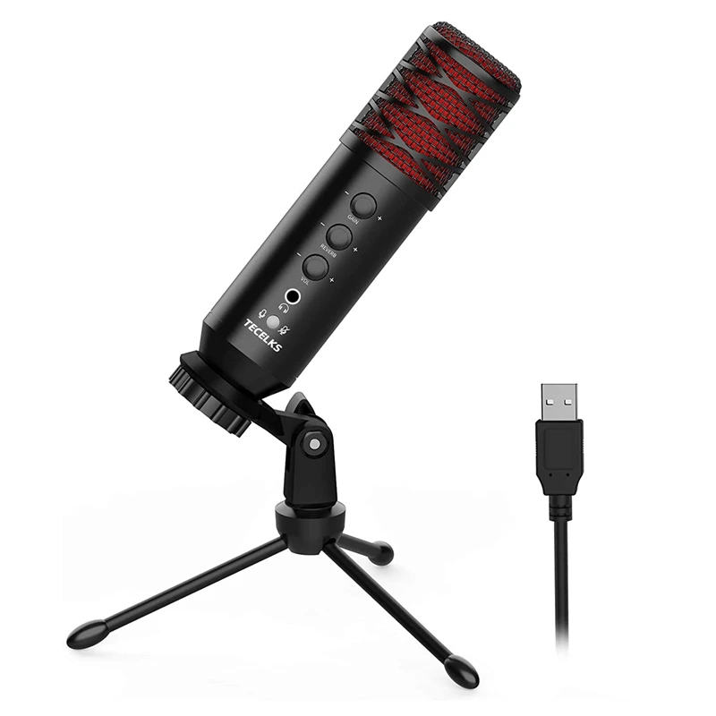 

USB Computer Microphone for Laptop PC Condenser Mic Streaming/Gaming/Reverb/Music Recording/YouTube/ Meeting/Vlogging/Voice Over