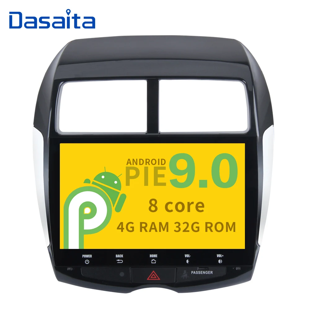 Cheap Android 9.0 GPS Navigator 2 din car radio for Mitsubishi ASX 2011 2012 with 10.2" HD Digital Capacitive Touch Screen Bluetooth 0
