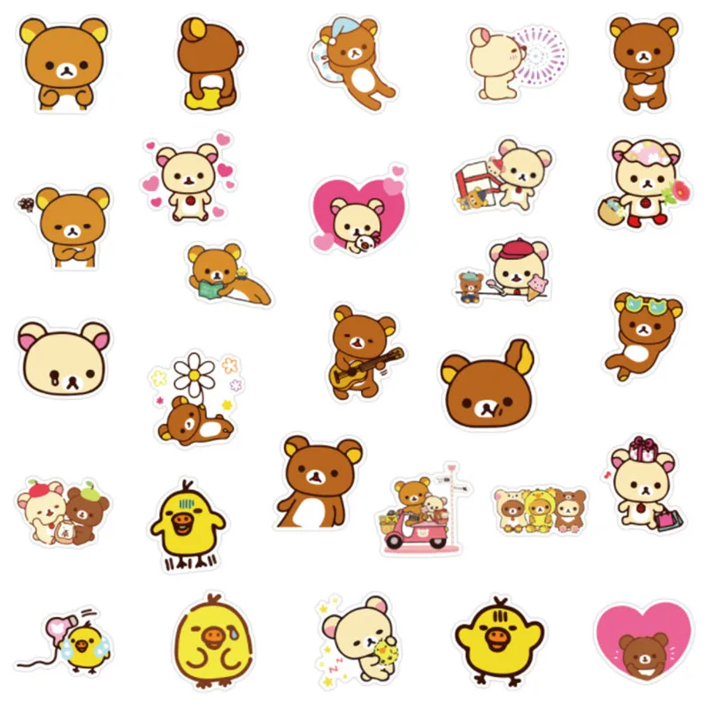 10/30/50/100 stücke Neue Rilakkuma Diy Telefon Snowboard Laptop Gepäck Geburtstag Party Geschenk Kühlschrank Gitarre Graffiti klassische Aufkleber – Detail 7