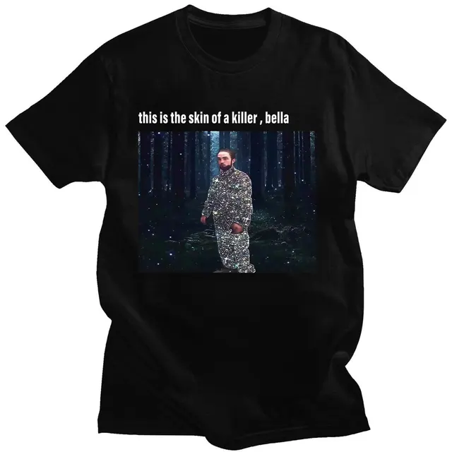 Robert Pattinson 90s Vintage Unisex Black Tshirt Men T Shirt Oversized Graphic T Shirts 100% Cotton T-shirt Man Woman Tees Tops Black 1562