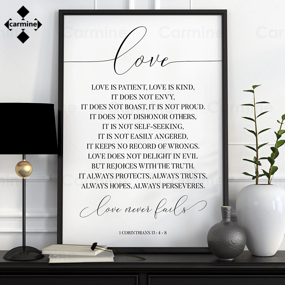 Romantic Love Wall Art Letters Canvas Print Picture One Piece Nordic Love Poem Quotes Painting Decor Home For Bedroom Decoration Aliexpress Home Garden