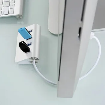 

Accessory USB Hub Tool 3.0 High Speed PC 4 port Notebook Silver Aluminum Transfer Portable