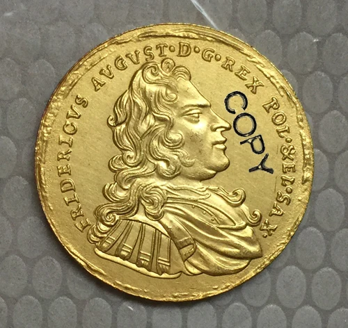 24-k Gpld-покрытием 1697 Польша копия монет 27,6 мм