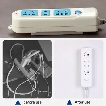 

Practical Punch-free Plug Sticker Holder Fixer Power Strip Holders Storage for Sockets Wall Mounted Holders Shelf Stand Holder