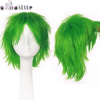 

S-noilite Synthetic Women Men Short Hair Wig Cosplay wig Fancy Dress Head Wigs Black Blue Purple Green Yellow pink anime wig
