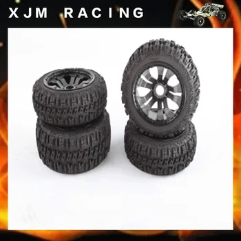 

1/5 Rc Car Front &rear Pioneer Tire X 4pcs/set with Carbon Poison Rim Black Deadlock for ROVAN KM Baja 5T T1000 5SC