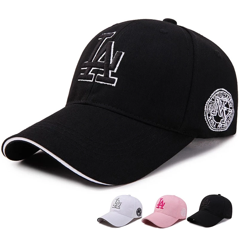 New Fashion Unisex LA Baseball Cap Men Women Snapback Cotton Visor Hat Outdoor Summer Casual  Hip Hop Couples Hats Gorras CP096 cool baseball caps for guys