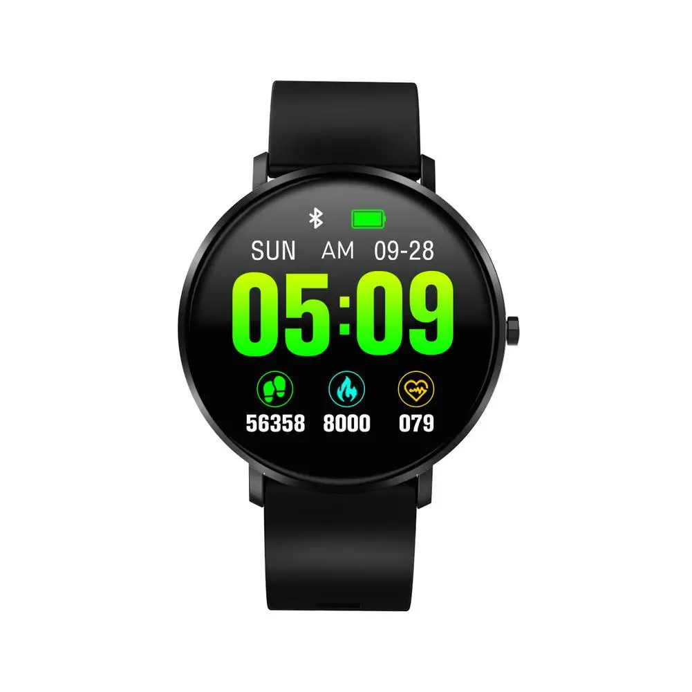 F25 Full Touch Round Screen Smart Bracelet IP67 Waterproof Heart Rate Blood Pressure Monitoring Health Reminder Smart Watch